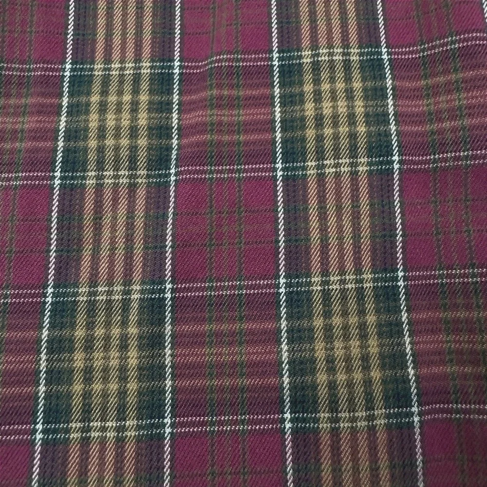 Ralph Lauren Classic Fit Plaid‎ Button Down Shirt Mens XL Burgundy Olive Green